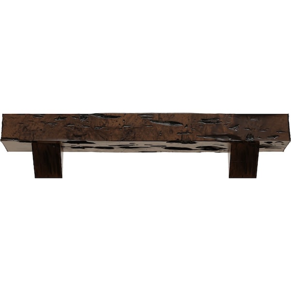 Kit W/ Breckinridge Corbels, Premium Aged, 6H X8Dx36W Pecky Cypress Faux Wood Fireplace ManteL